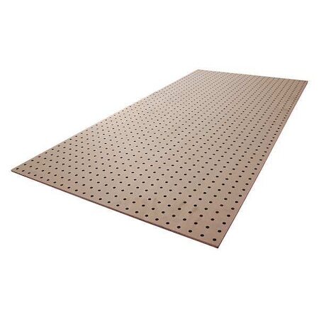 Zoro Select 6Ye32 Round Hole Pegboard, 24 In H X 48 In W X 1/4 In D, 2 Panels
