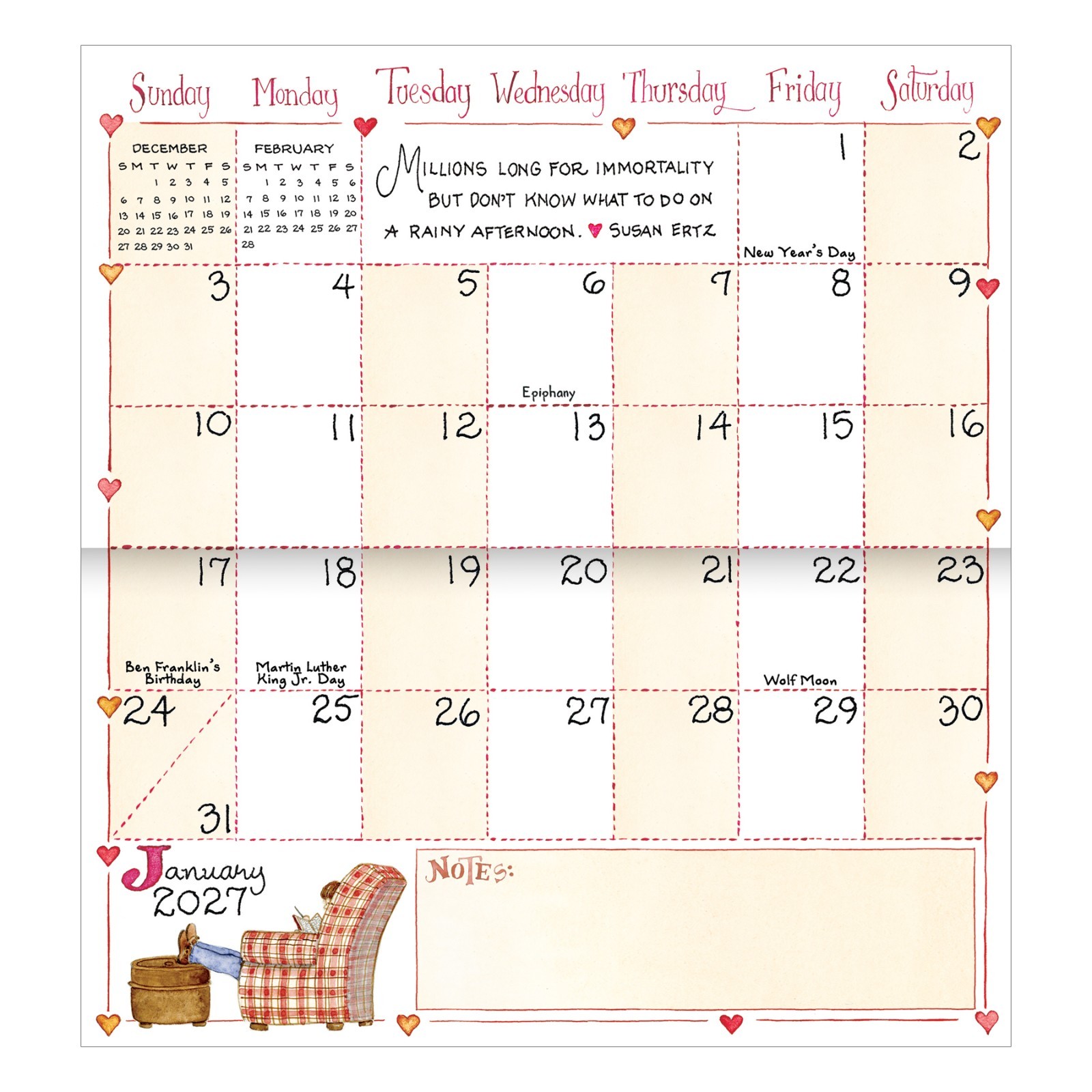 2027-2028 Susan Branch Small Monthly Pocket Planner
