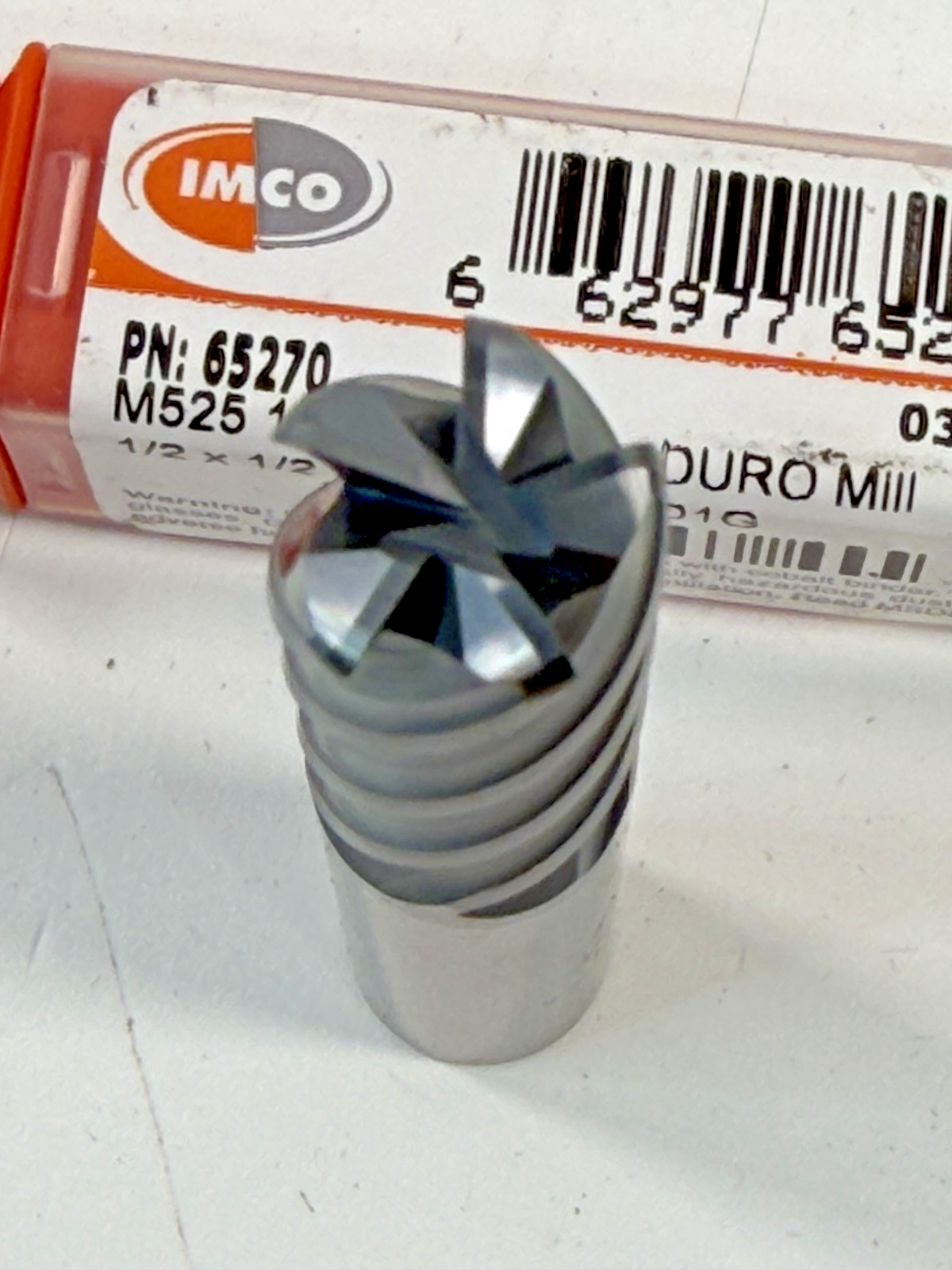 IMCO 65270 M525 enDURO 1/2″ Carbide End Mill 5 Flute 0336067 .060″ Corner Radius