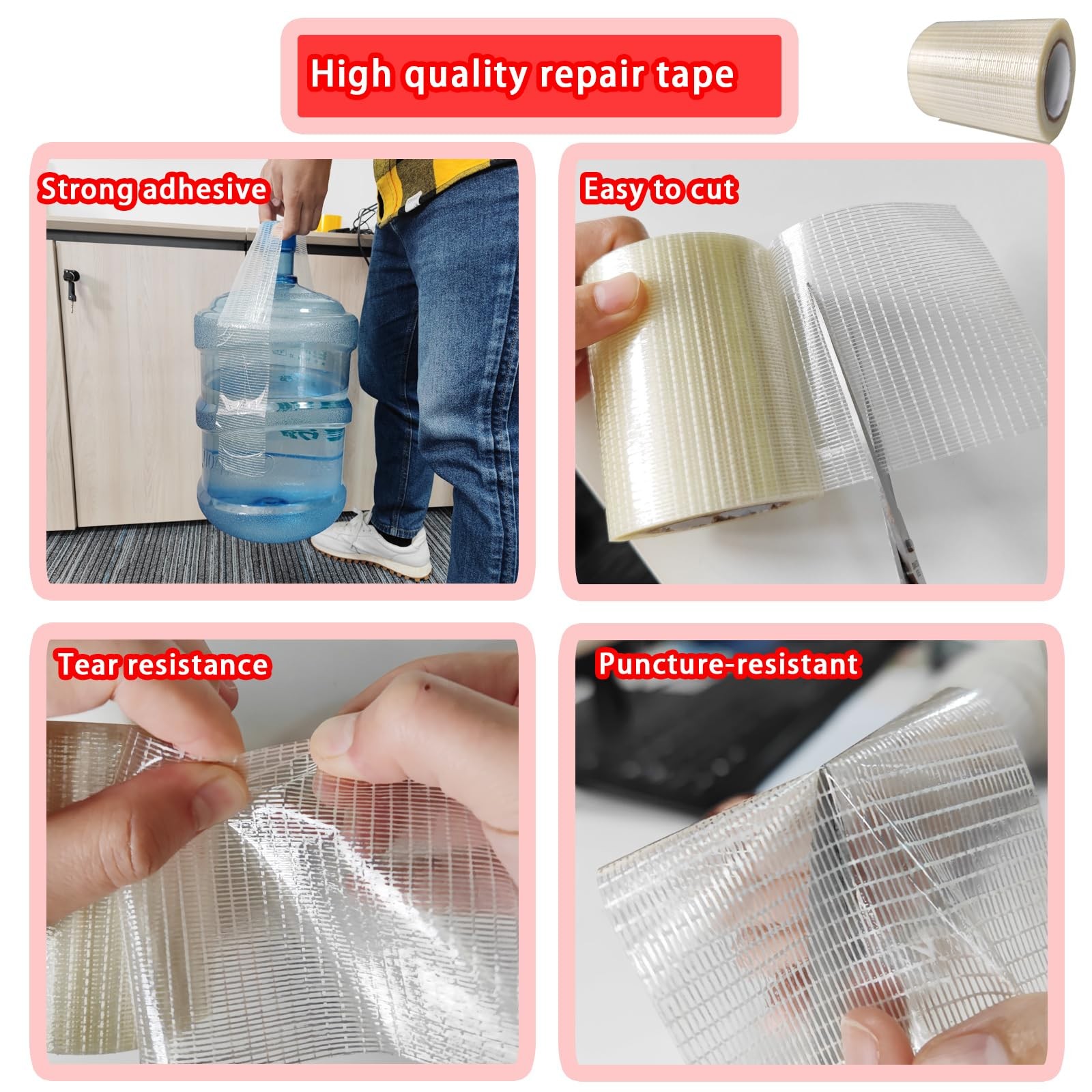 RV Awning Repair Tape, 39ft Waterproof Repair Tape for Canvas, Tent Repair