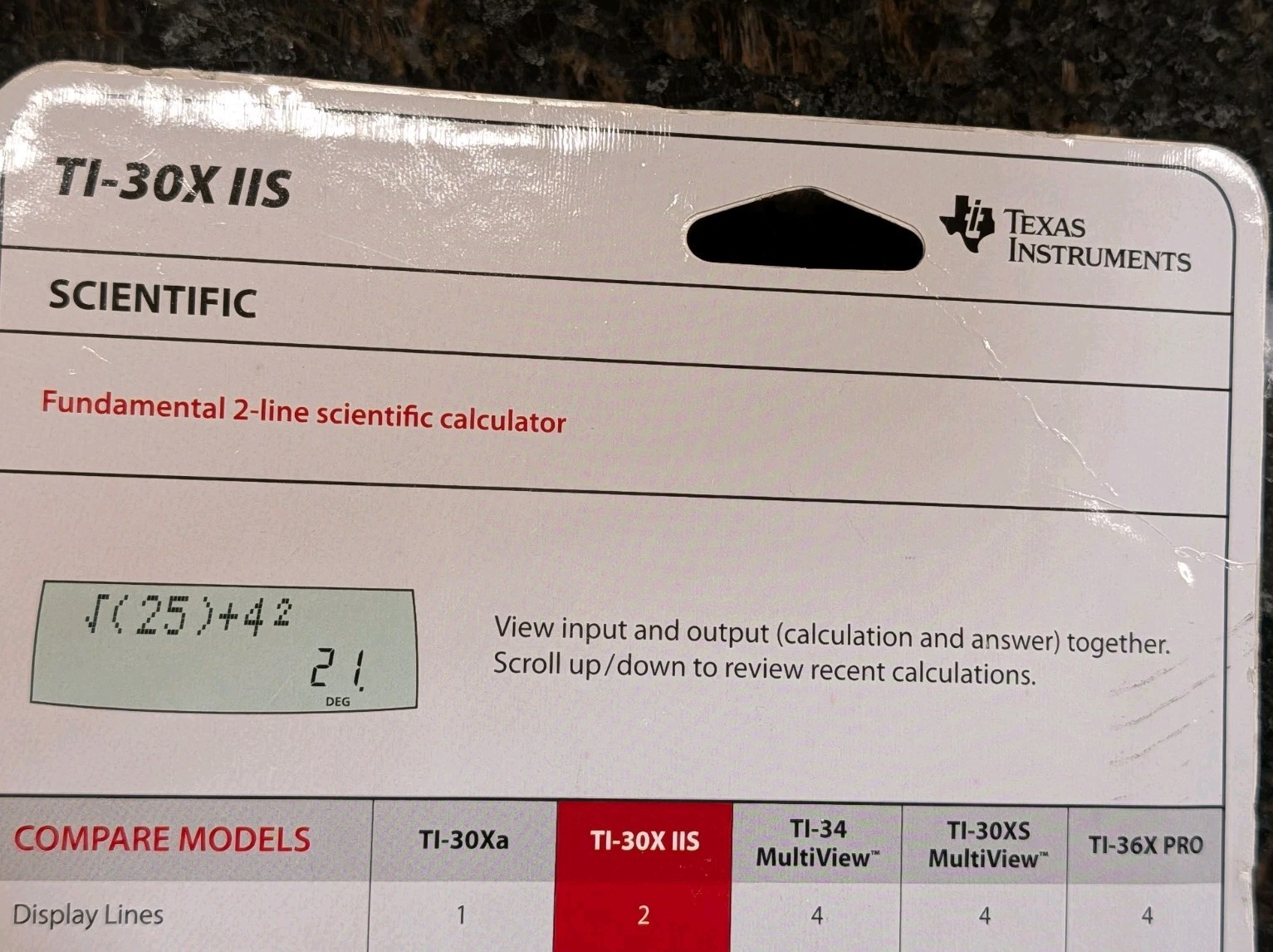 NEW Texas Instruments TI-30XIIS Scientific Calculator – Algebra, Statistics, Sci