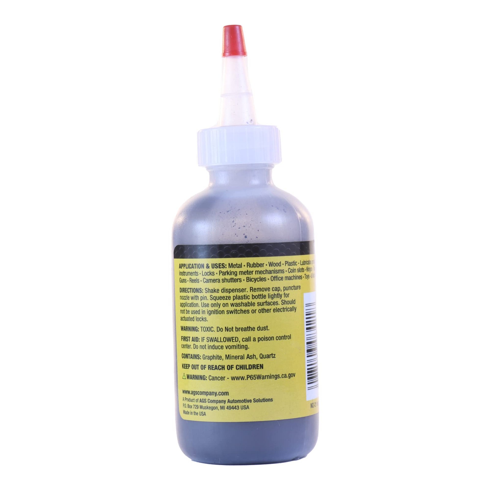 AGS Company MR. ZIP Extra Fine Dry Graphite Lubricants Bottle 2oz., Advanced …