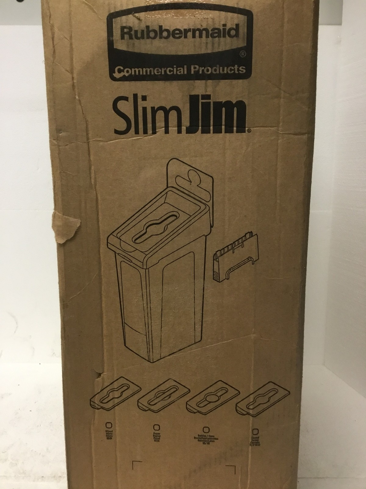 NEW Rubbermaid Slim Jim Recycling Station 23 Gallon NWL00633112, FREE SHIPPING
