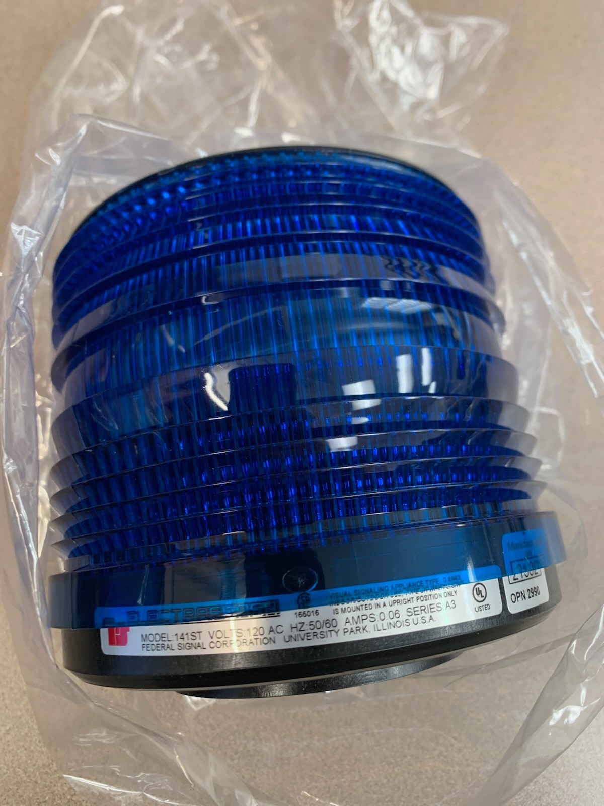 FEDERAL SIGNAL 141ST-120B (NEW IN BOX) Electraflash Strobe Warning Light
