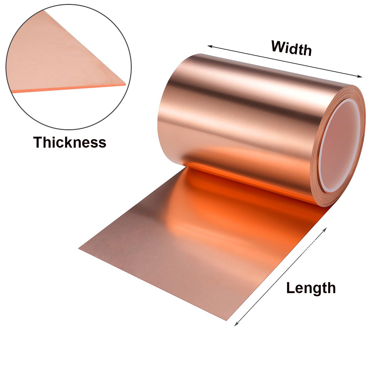 0.01mm to 1mm Thickness Pure Copper Sheet Plate Copper Foil 150 Sizes Available