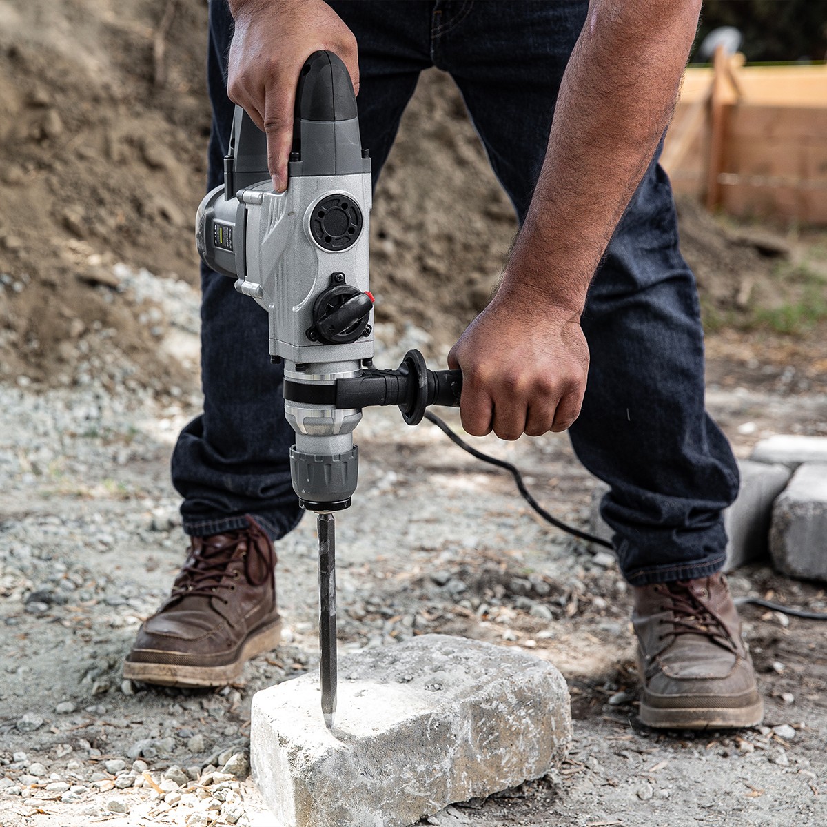 XtremepowerUS 1180W Rotary Chipping Hammer Drill 1-1/4″ SDS Plus Variable Speed