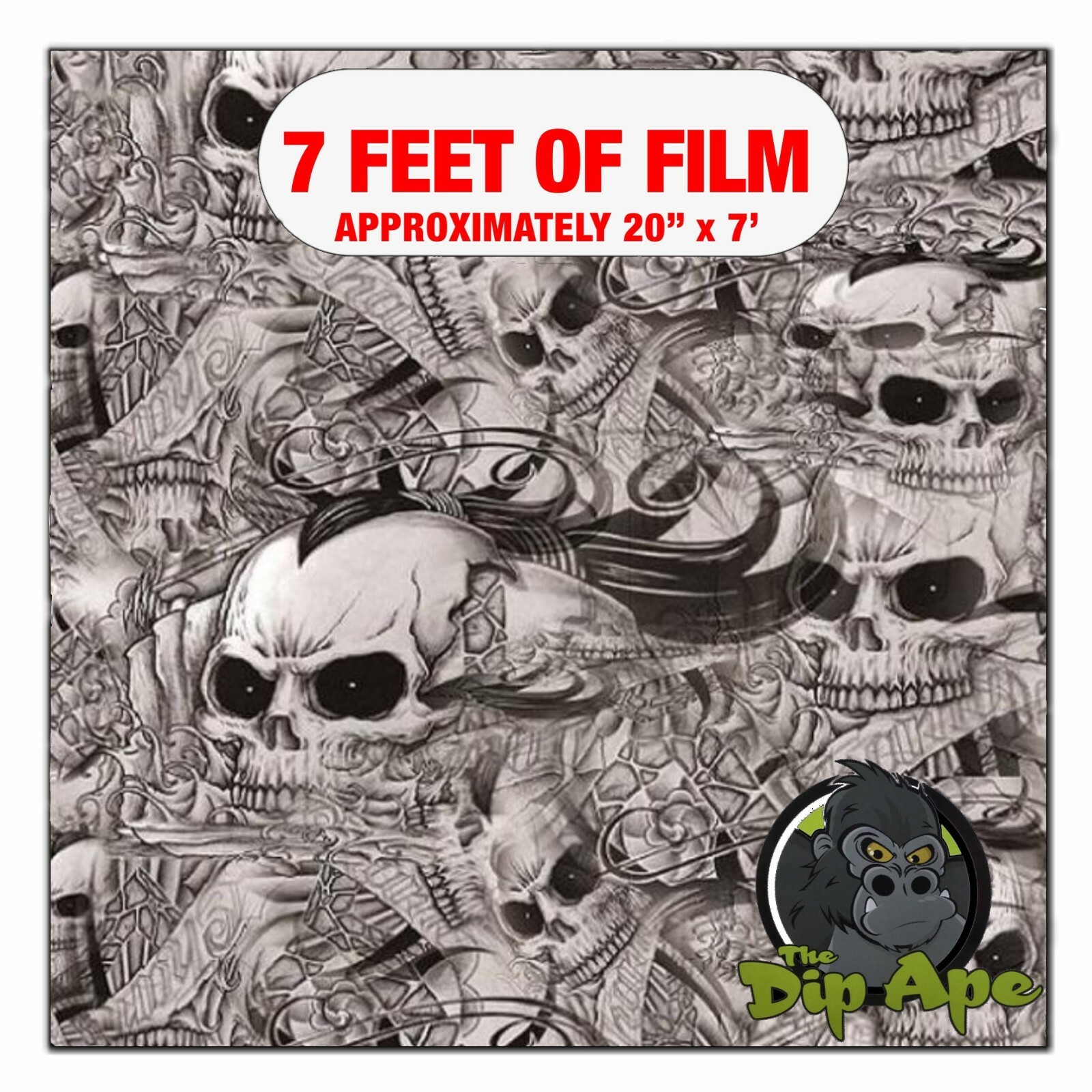Hydrographic film Skulls of Shame hydro dipping 7′ x 20″ hydro dip