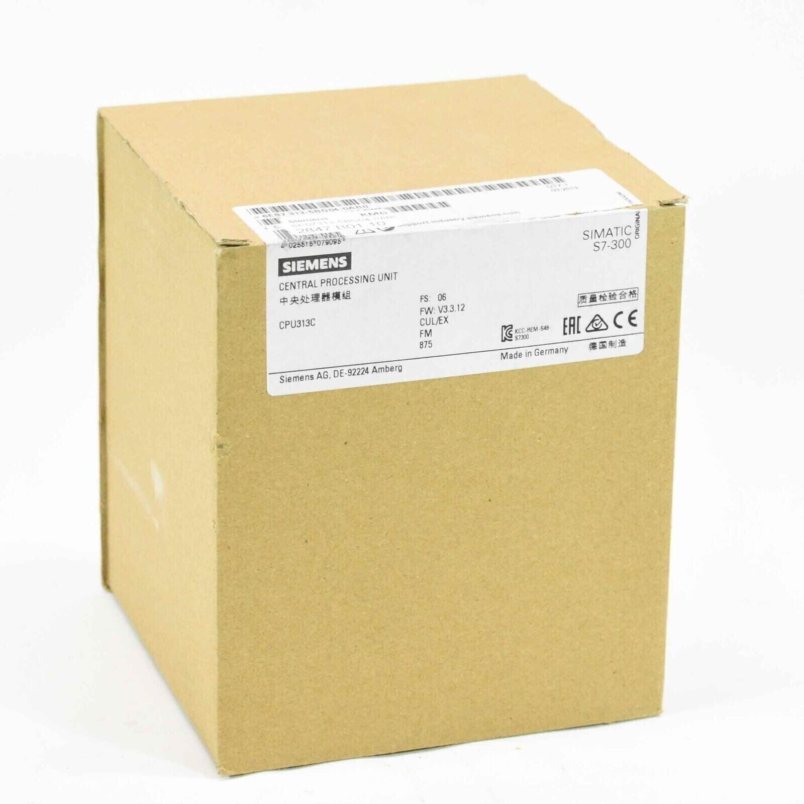New Siemens 6ES7 313-5BG04-0AB0 6ES7313-5BG04-0AB0 SIMATIC S7-300 CPU 313C