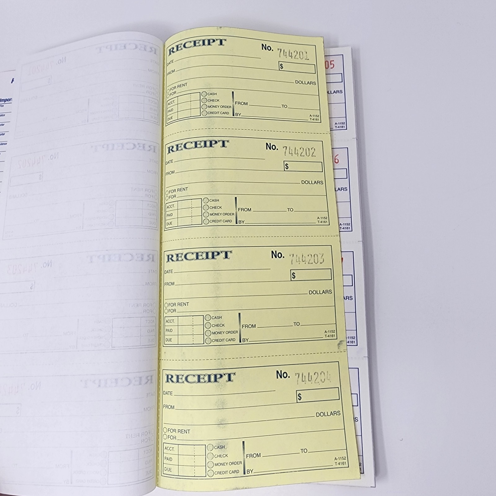 Adams Money Rent Receipt Book 2-Part Carbonless, 200 Sets per Book (5 Pack)