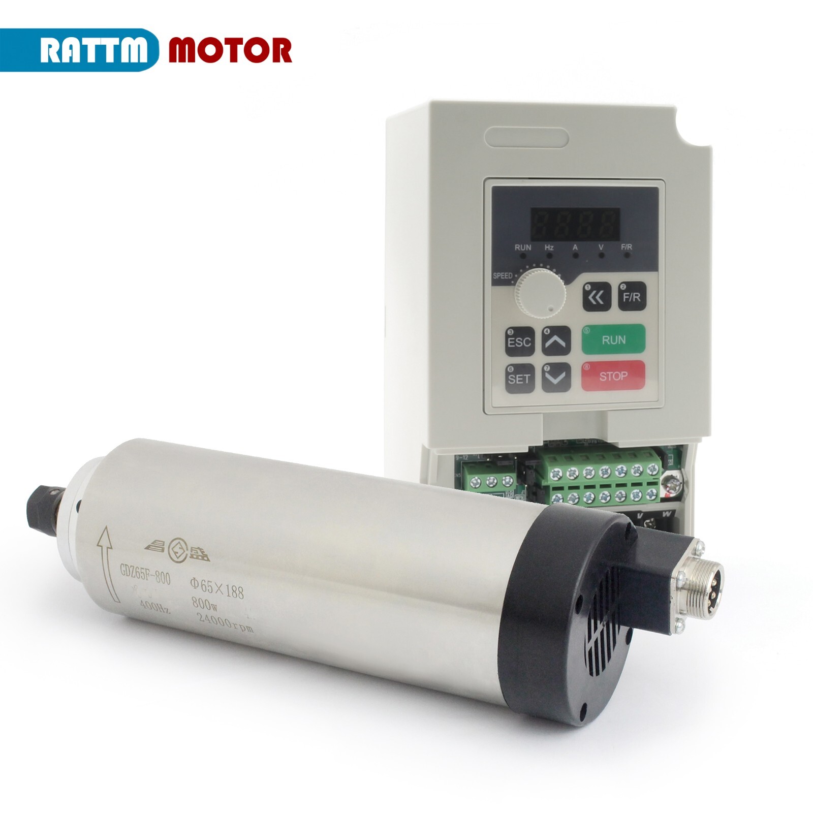 US SHIP】0.8KW 110V Air Cooled Spindle Motor Kit ER11 +1.5KW VFD Driver Inverter