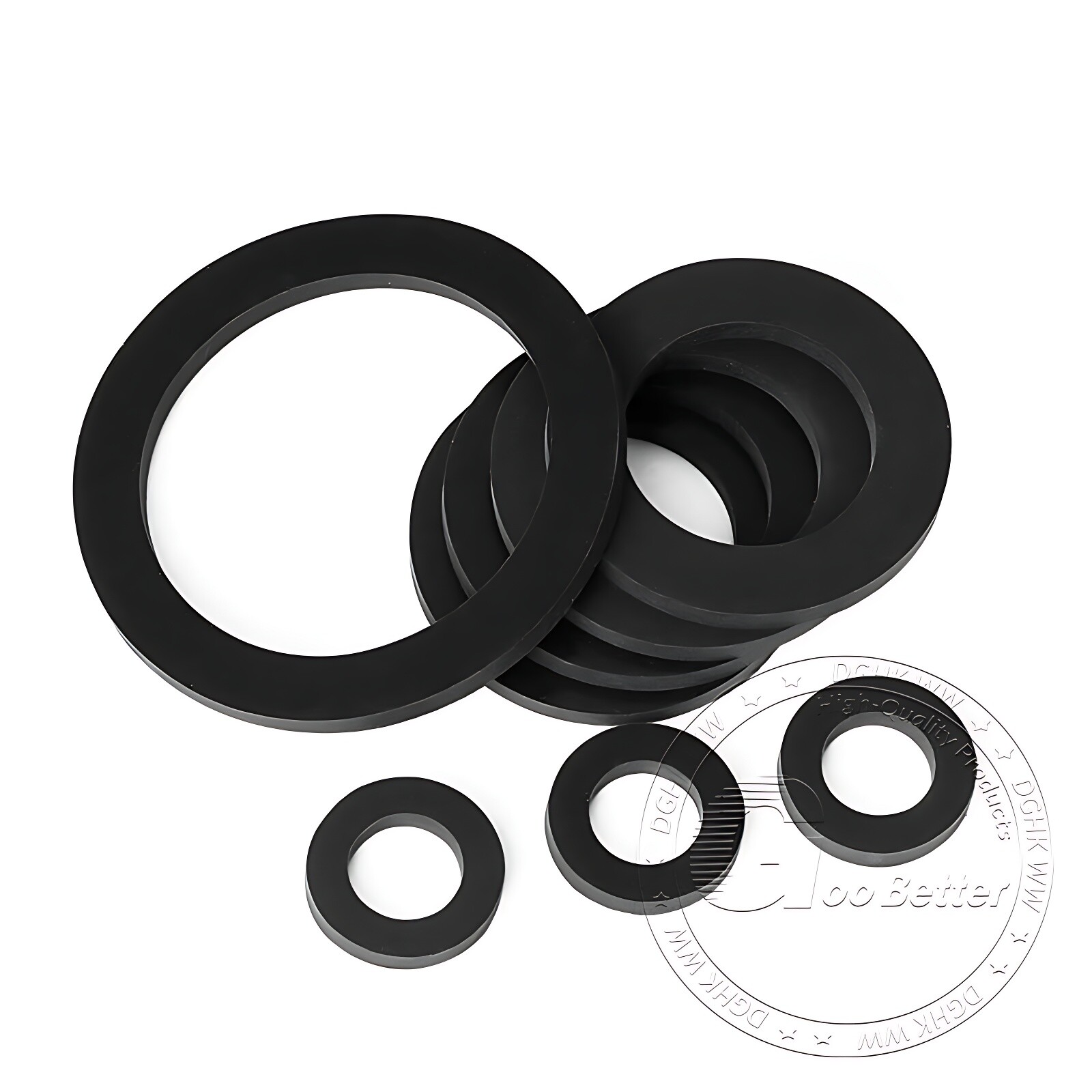 1MM THICK NITRILE NBR BLACK RUBBER WASHER ROUND RING SEAL 4MM TO 16MM OD