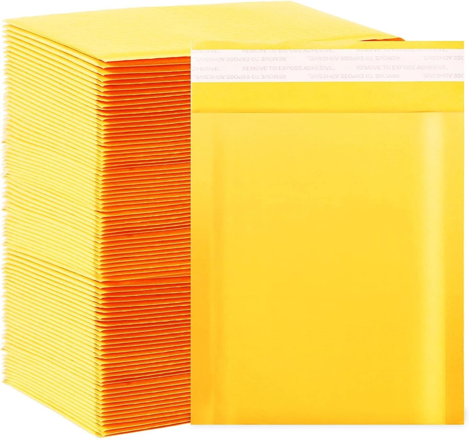 Yellow Kraft Bubble Envelopes 6×9 Inch with Strong Adhesive for Secure Transit