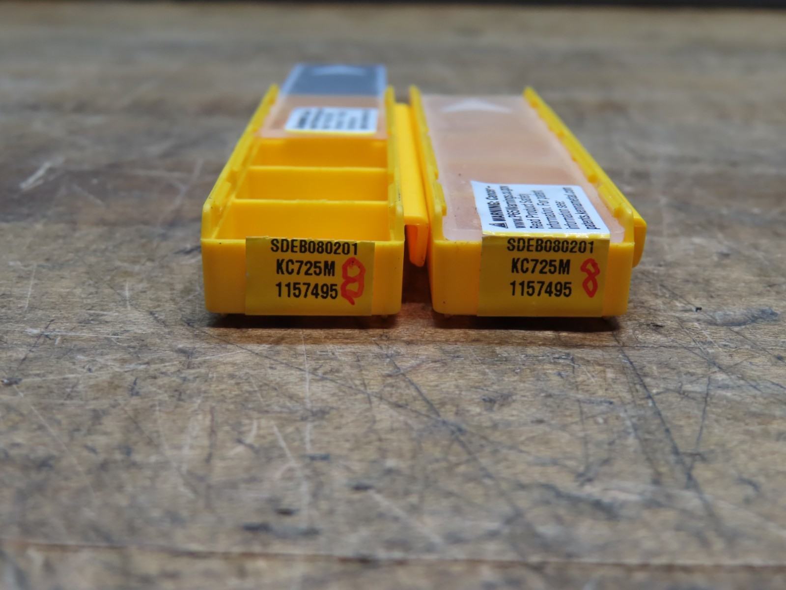 8 New (sealed) Kennametal SDEB080201 KC725M carbide insert