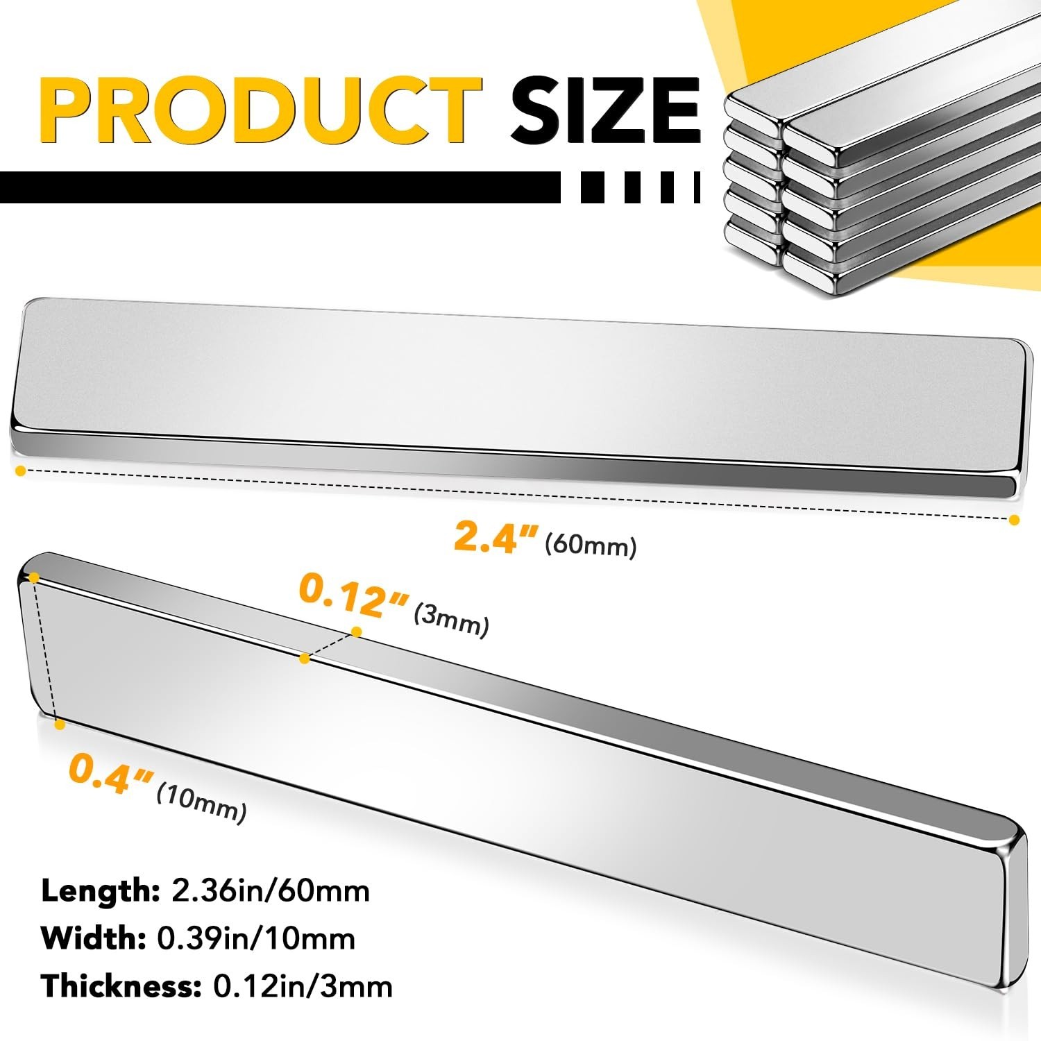 Powerful 2.36 in Neodymium Magnets with 18 lbs Pull – Ideal for Home & Classroom