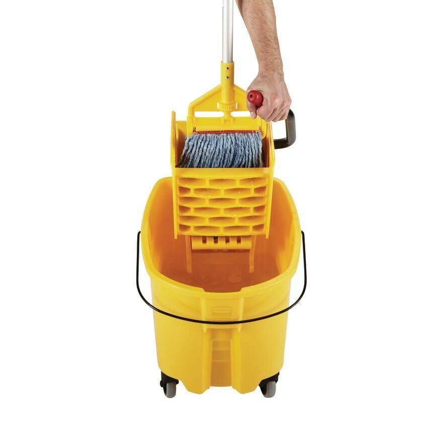 Rubbermaid Commercial Products WaveBrake 35 Qt. Side-Press Mop Bucket and