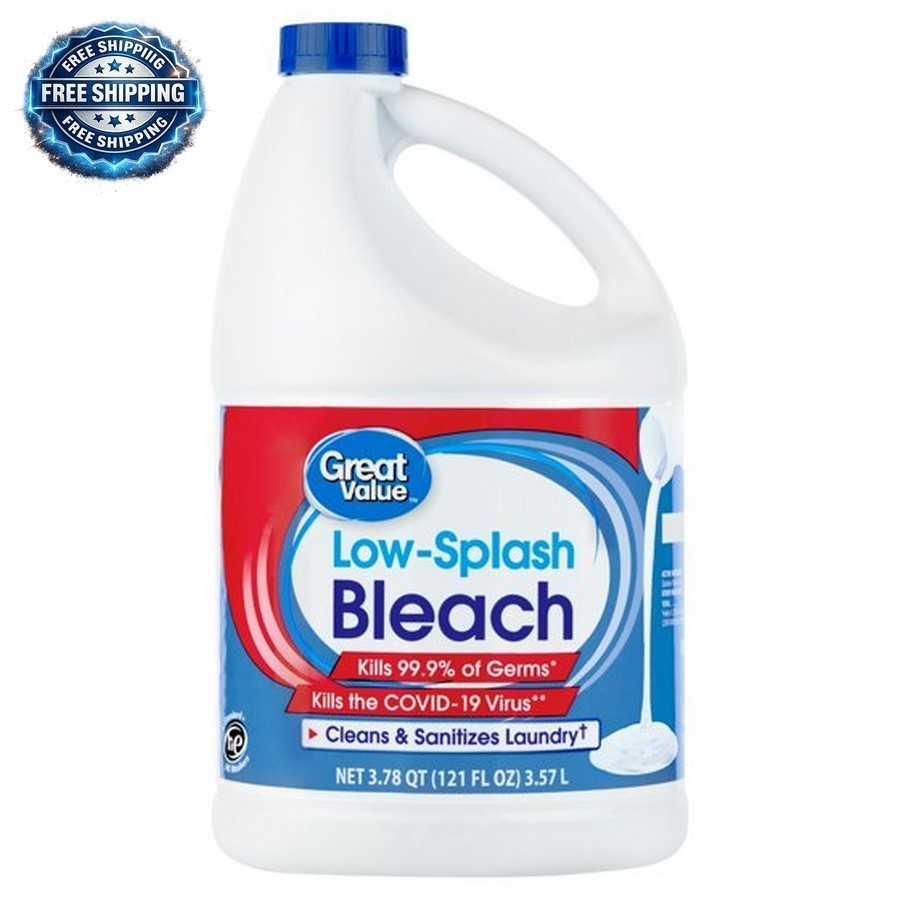 Great Value Concentrated Low Splash Bleach Regular, 121 floz Free Shipping US