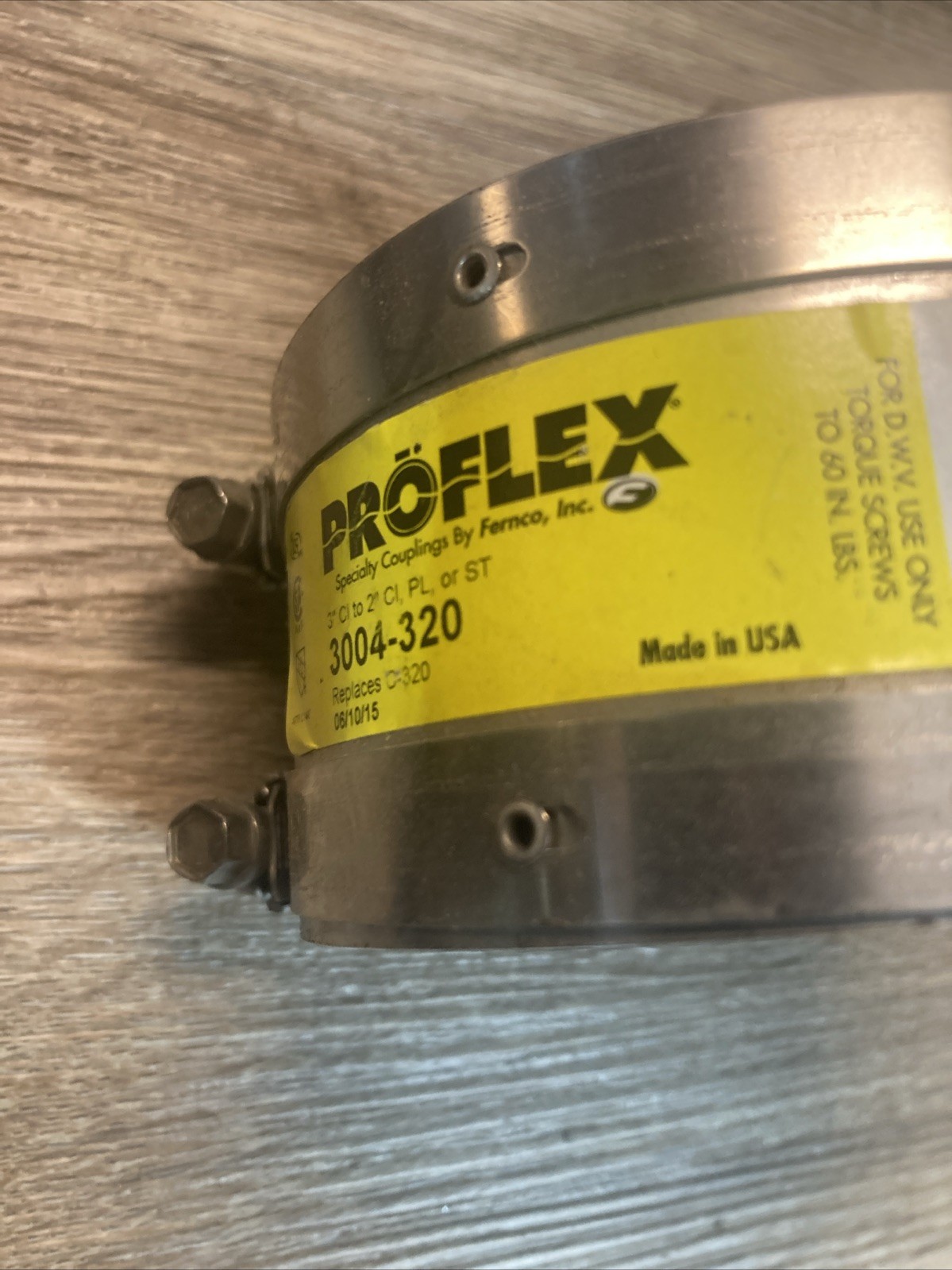 Fernco Proflex Shielded Coupling Steel 3″ x 2″ 3004-320