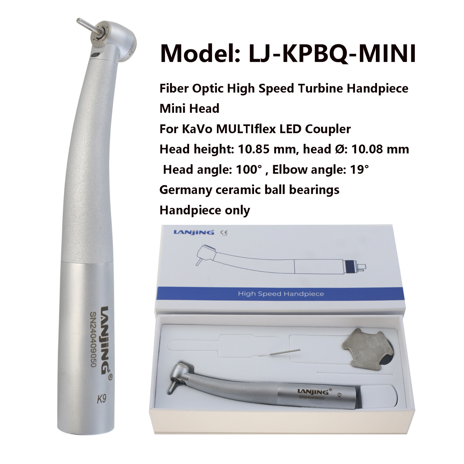 Dental High Speed Handpiece Super Mini Head Fiber Optic for KaVo MULTIflex LED