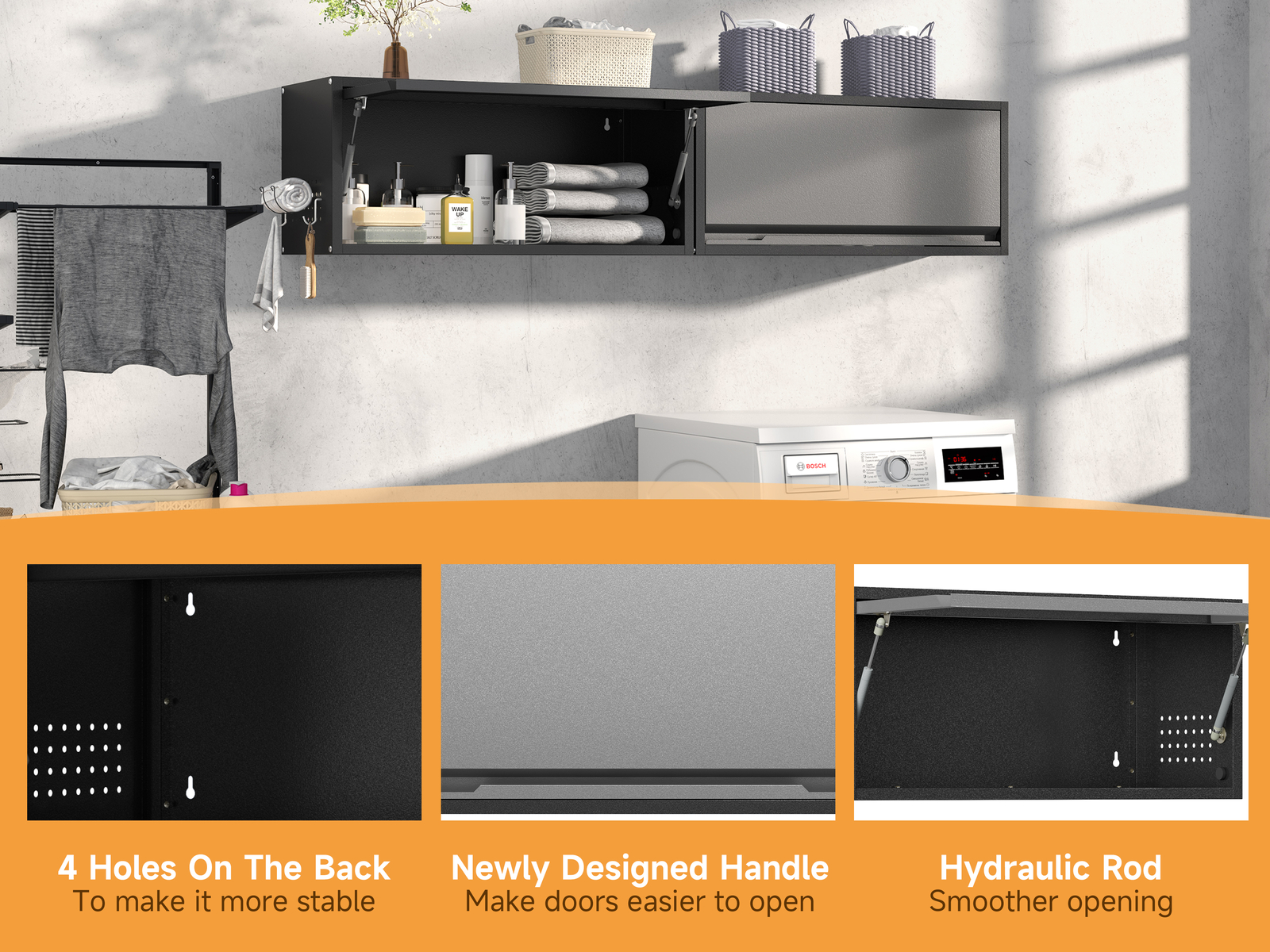 Wall Mount Metal Cabinet W/shelf,Hanging Garage Storage Cabinet Kitchen Cupboard