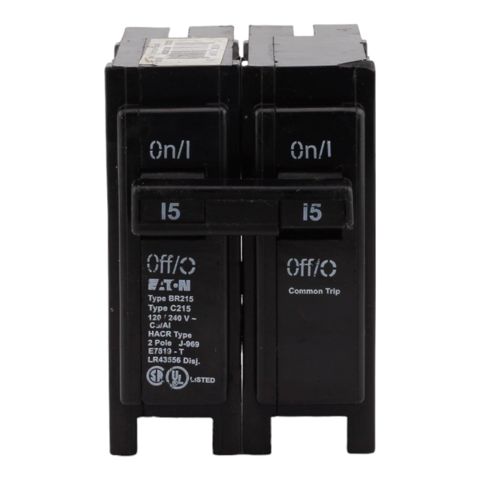 NEW EATON CUTLER HAMMER BR215 2 Pole 15 Amp 120/240VAC Type BR Circuit Breaker
