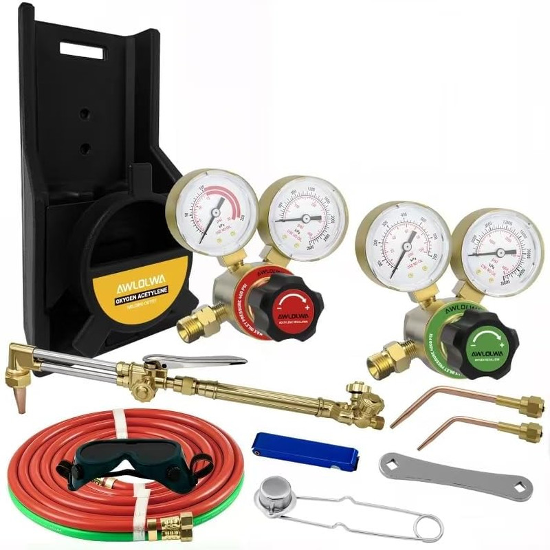 Medium Duty Oxy Acetylene Gas Welding Outfit Tote Kit, Oxygen & Acetylene Cuttin