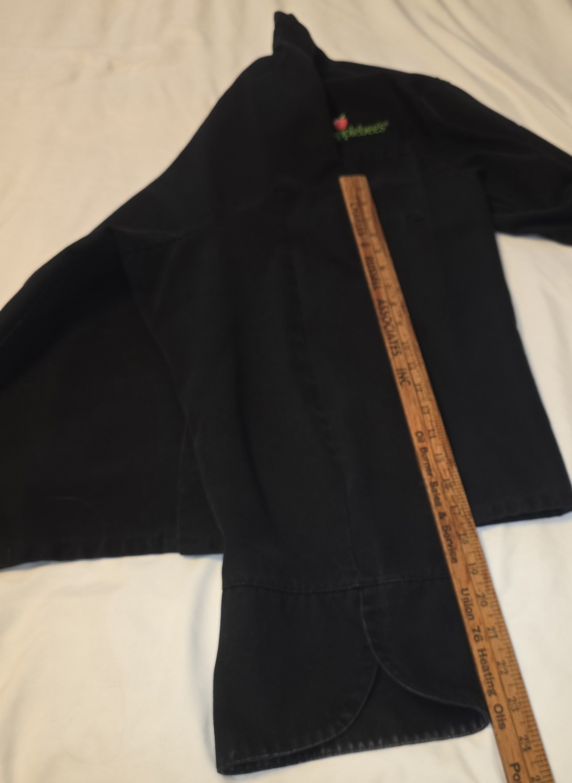 Fame Chef Applebee’s Black Kitchen Jacket Double Breasted Adult Size XL Uniform