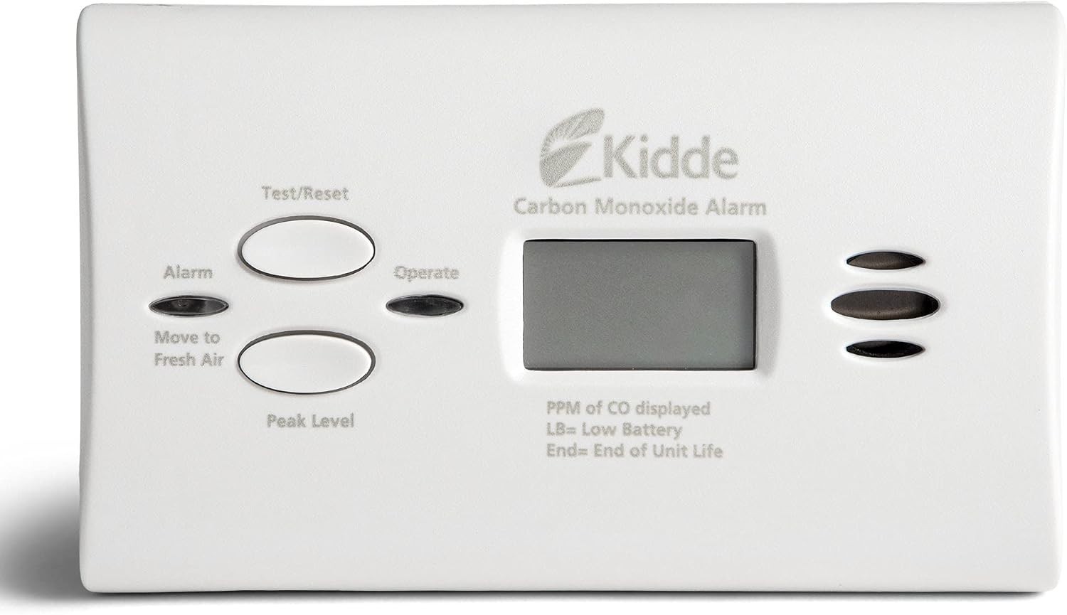 Kidde Carbon Monoxide Detector, AA Battery Powered CO Alarm 1 Pack, Detector