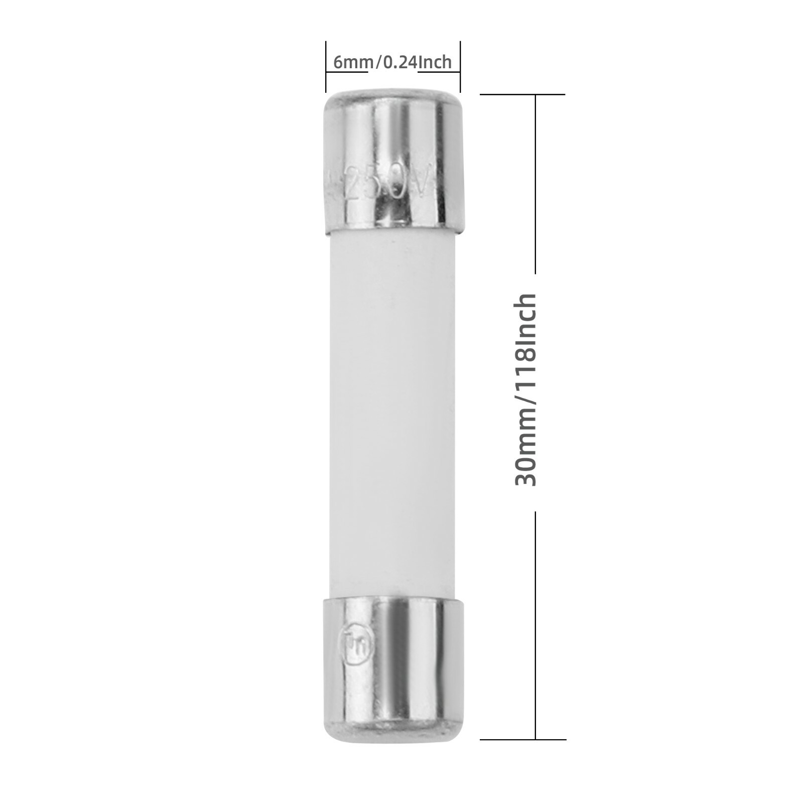10Pcs T20AL250V 6x30mm Microwave Fuse 20A 20Amp 250V Slow-Blow Ceramic fuses