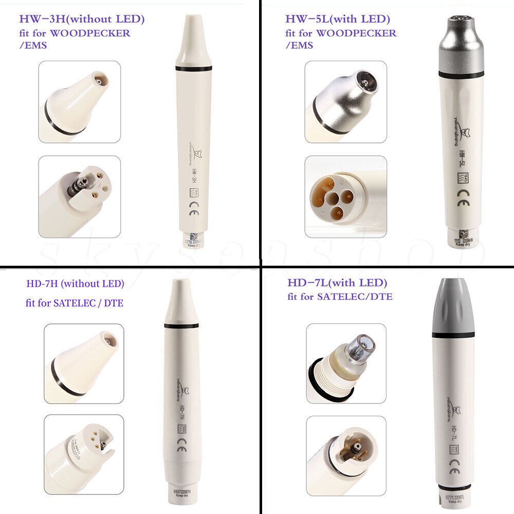 USA Ultrasonic Dental Scaler Handpiece LED Fit EMS/WOODPECKER/DTE/SATELEC Zb