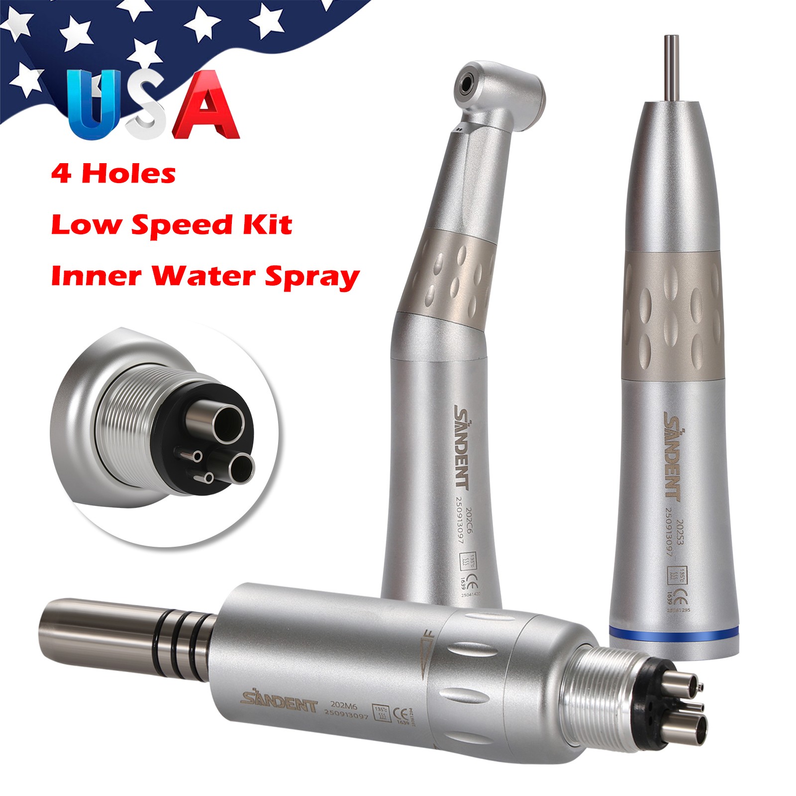 10 Pcs YDA4 Dental High Speed Turbine Handpiece Push 4Hole Fit NSK PANA MAX CE
