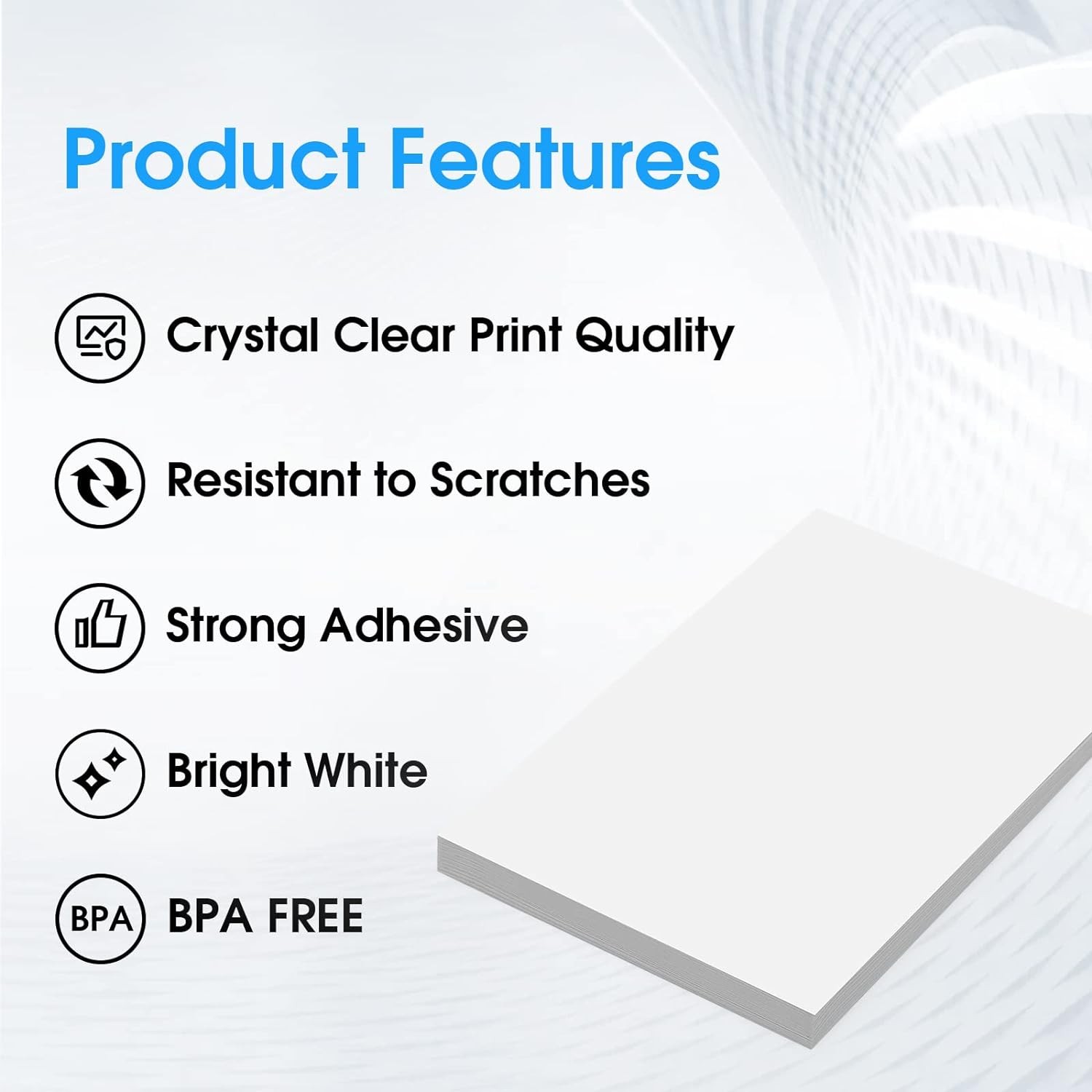 MaxGear 4×6 inch Shipping Address Labels,for Inkjet or 4″ x 6″, Clear, White