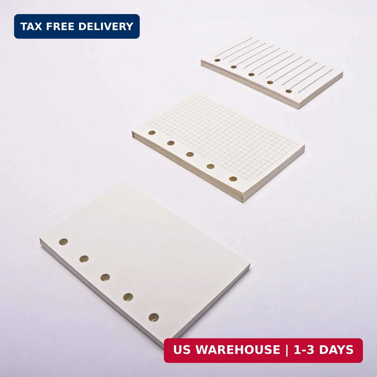 3 Pack A8 Refill Paper Loose Leaf Paper 120 Sheets Refillable Planner Binder Pap