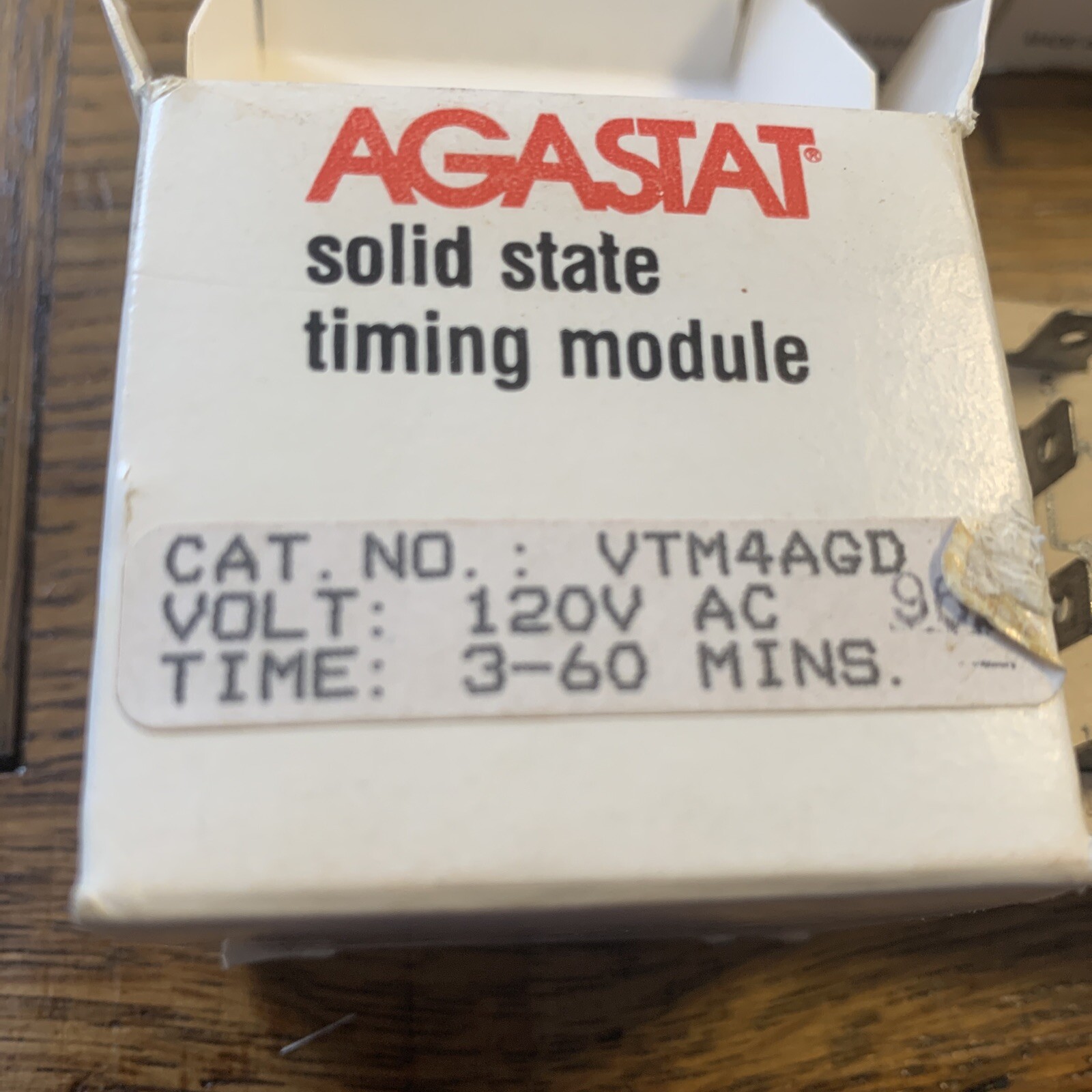 Agastat VTM4AGD Relay 120v ac 1A 3-60mins Panel Time Delay Relay FAST FREE SHIP