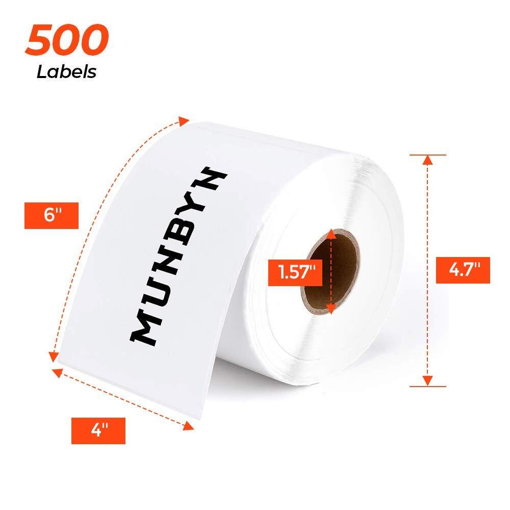 500 4×6 Fanfold Direct Thermal Direct Shipping Labels for Zebra & Rollo Printers