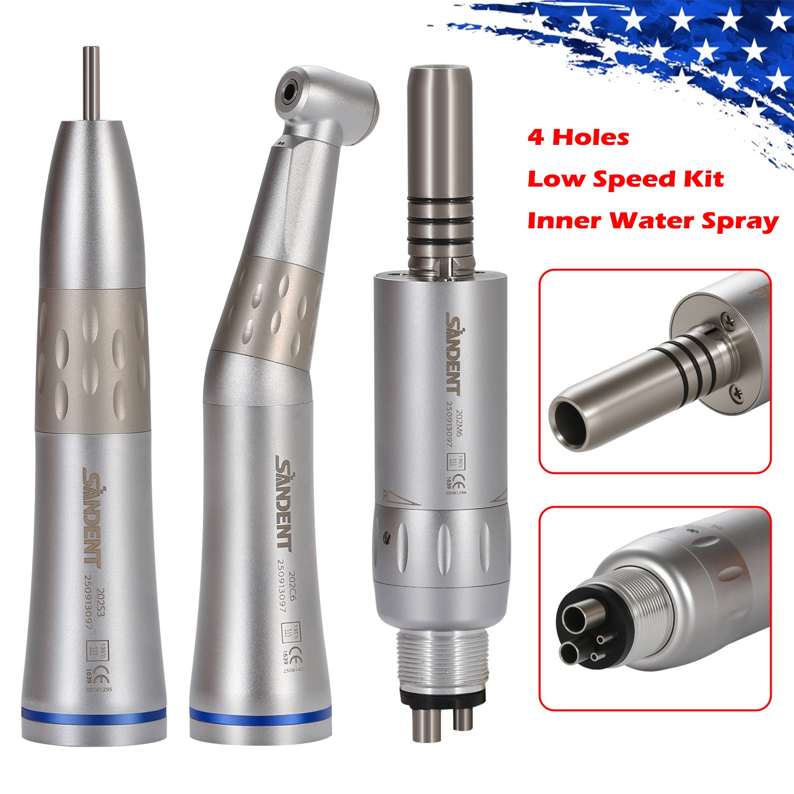 10 Pcs YDA4 Dental High Speed Turbine Handpiece Push 4Hole Fit NSK PANA MAX CE