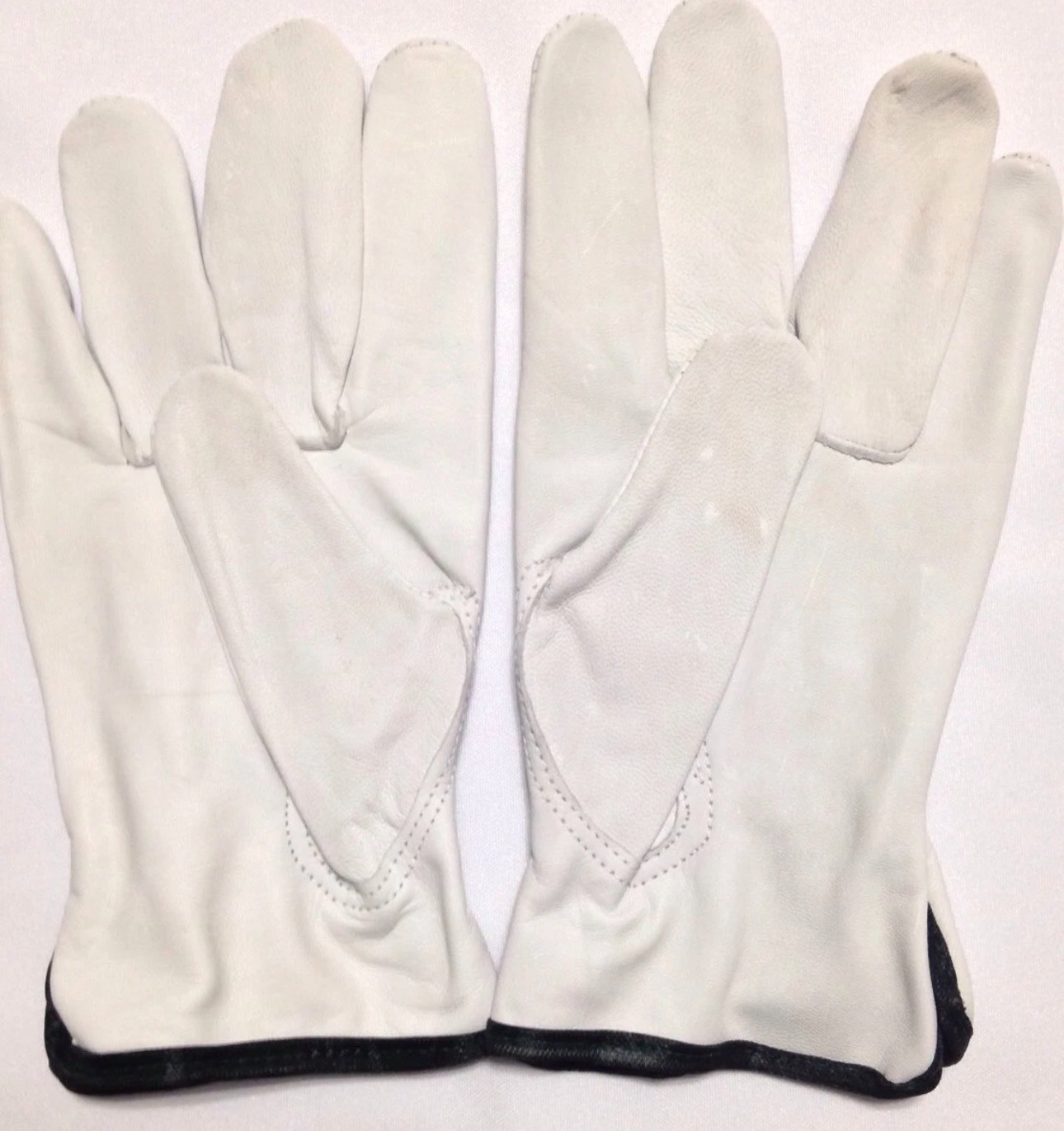 12 Pair Pack, Goat Skin Grain Leather Drivers, work safety gloves (PPE)