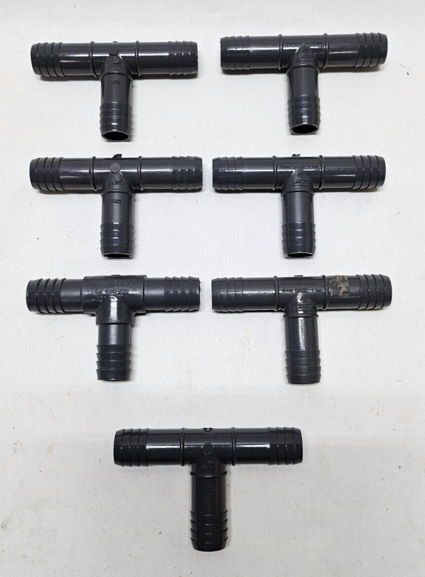 Spears Unbranded 1401-007 3/4×3/4×3/4″ PVC Insert Barbed Tee (Lot of 7)