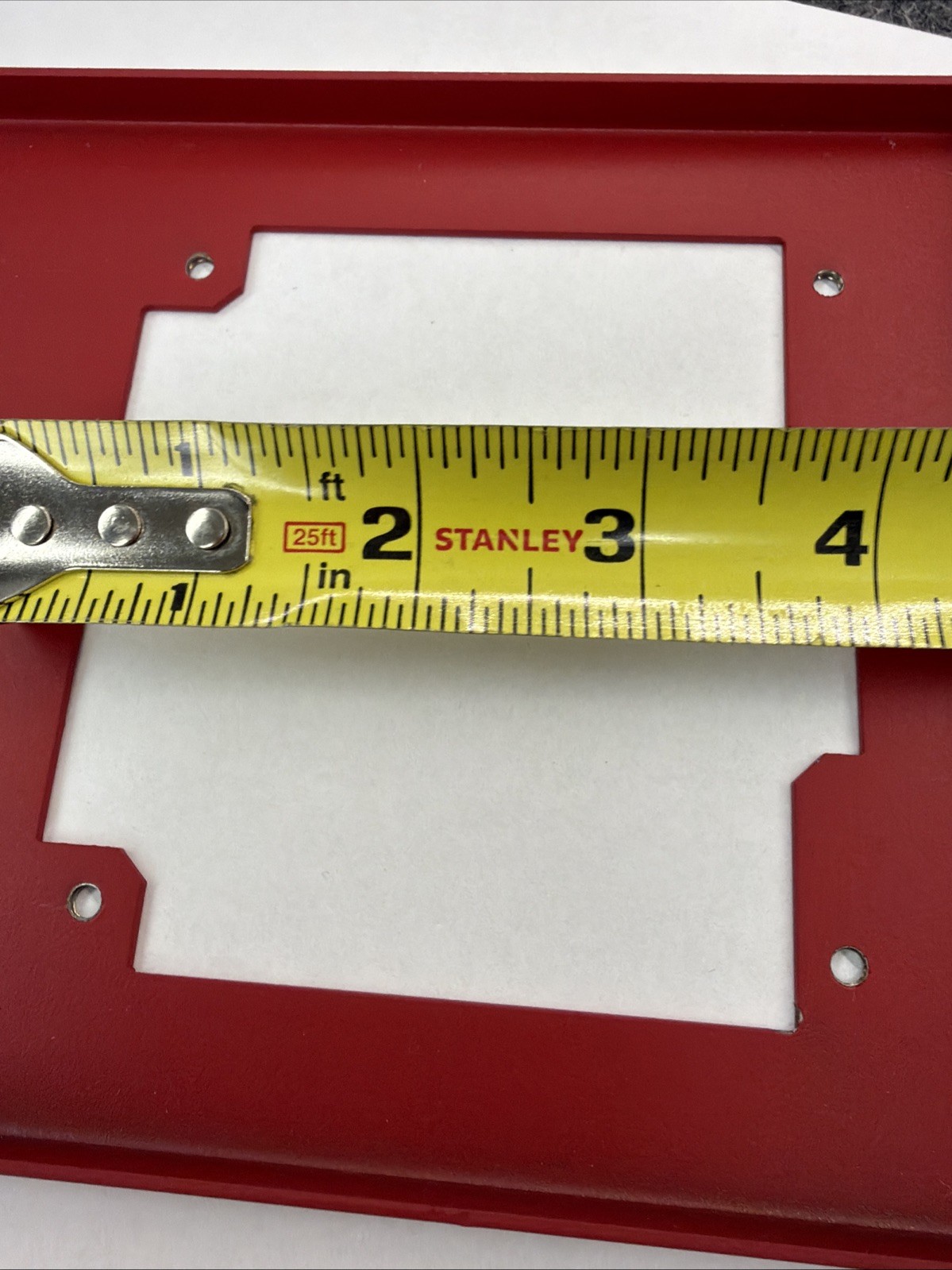 Red Simplex Rare Fire Alarm Back Trim Plate Horn Strobe Wall Mount Cover