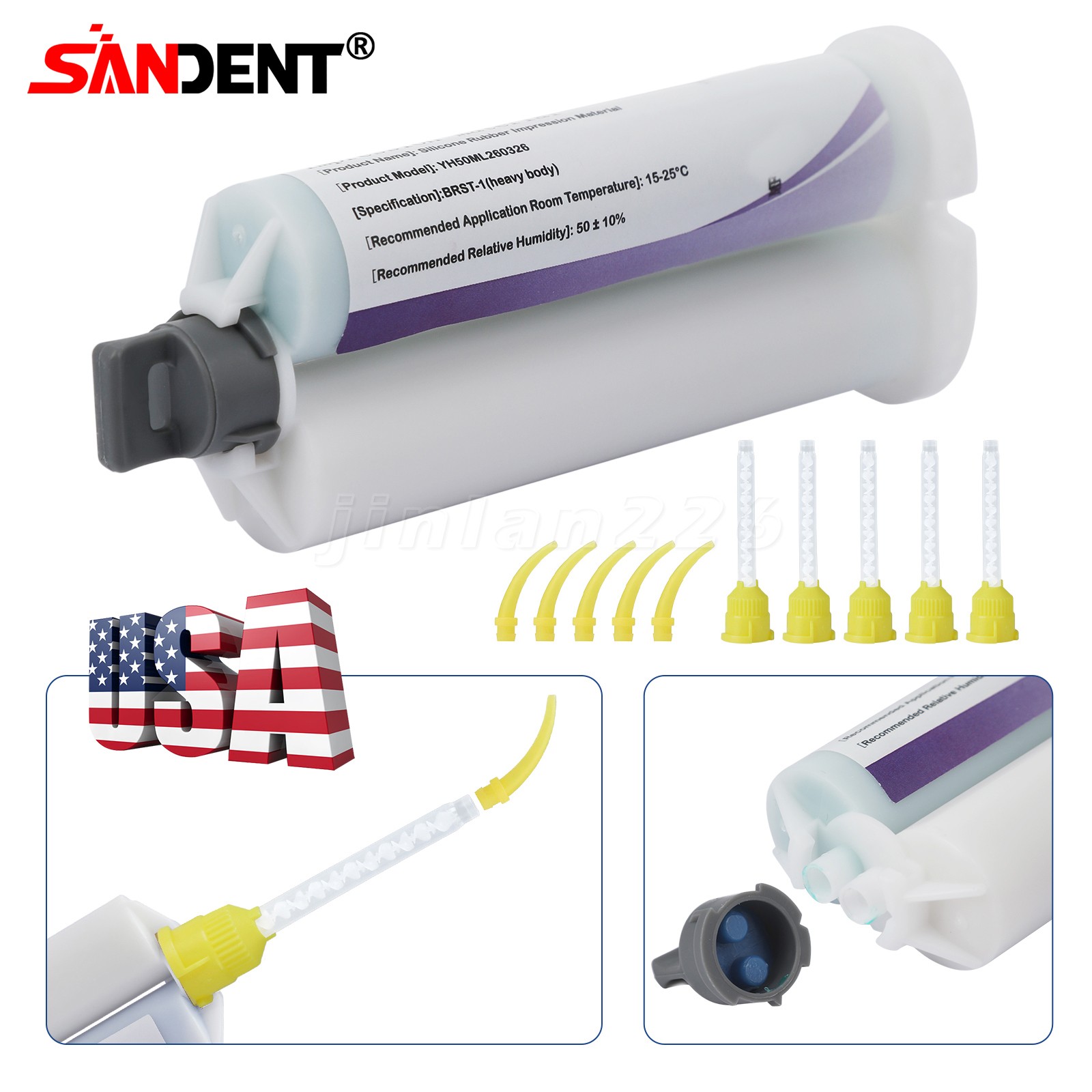 4 x Heavy Body Regular Set Dental Vinyl Polysiloxane Impression Material VPS PVS