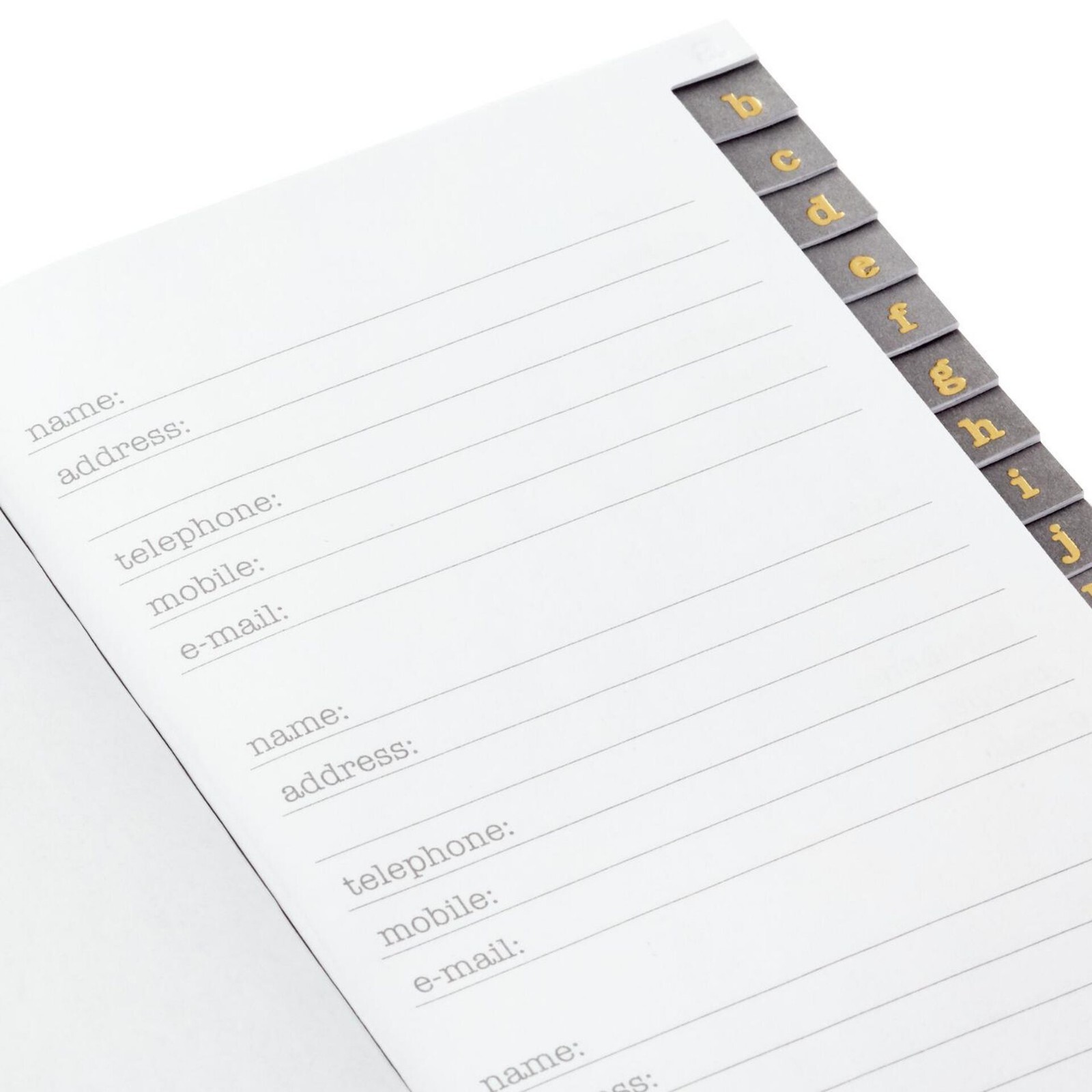Hallmark Black Faux Leather Slim Address Book, 3.25″ W x 6.25″ H x 0.5″