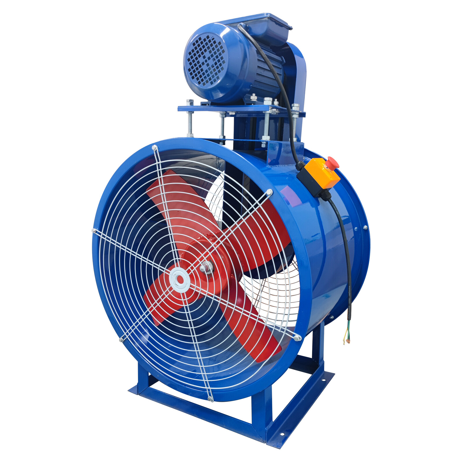 24″ Dia Electric Tube Axial Fan Paint Room Exhaust Fan 1500W 1450r/min 220V