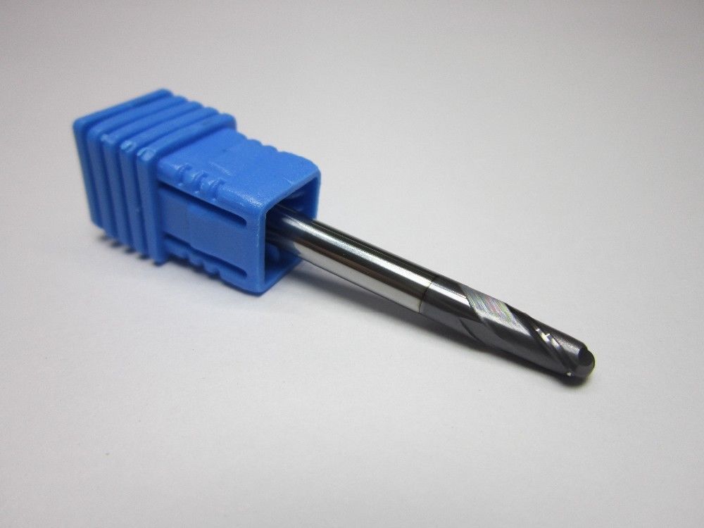 8PC Radius 0.5 to 5.0MM Nitrogen Coated 2 flutes Ball Nose End Mill set CNC tool