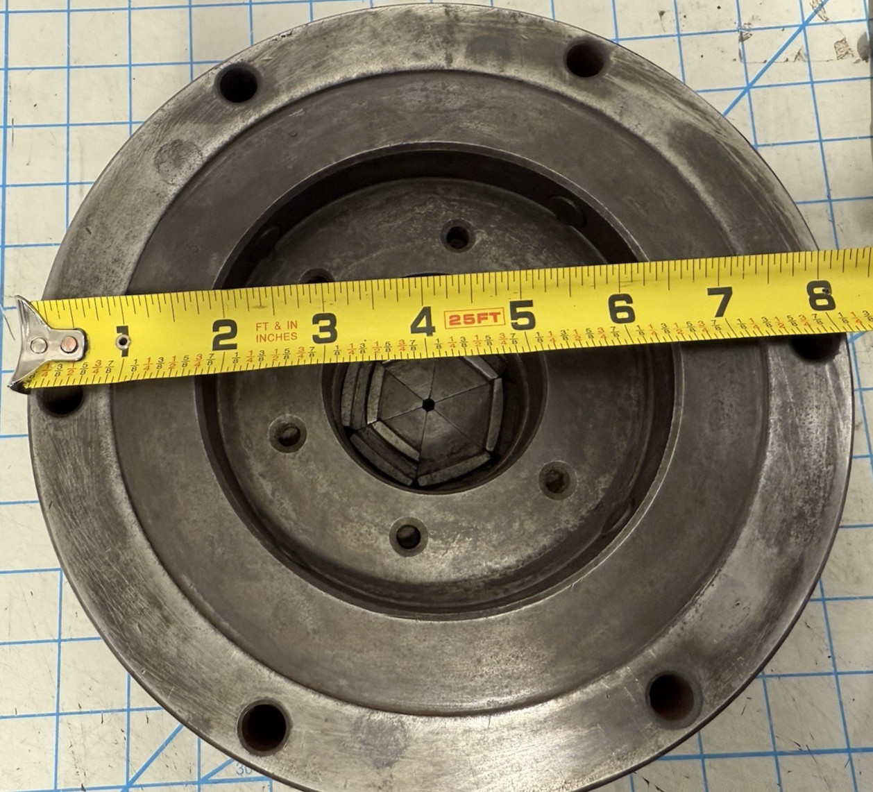 8-1/4″ BUCK 6 Jaw Lathe Chuck #4862 Made in USA – No key see details