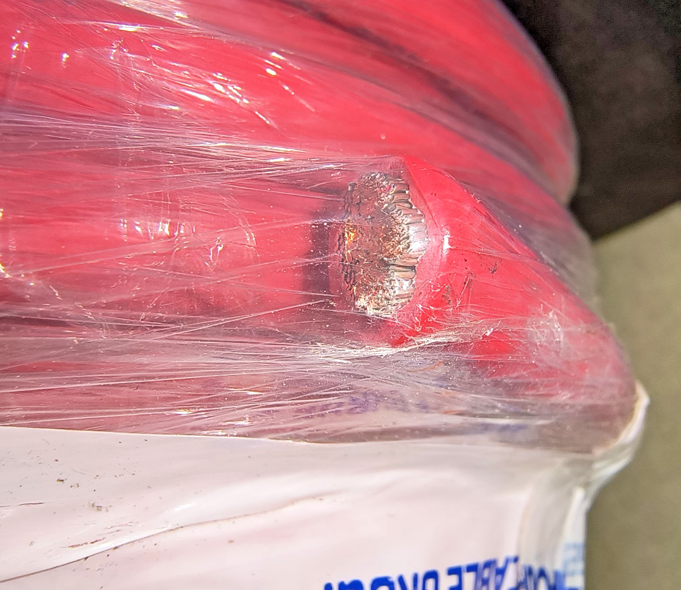 (50 Ft) 2 AWG Southwire Telcoflex Tinned Copper Power Cable Red 600V Marine