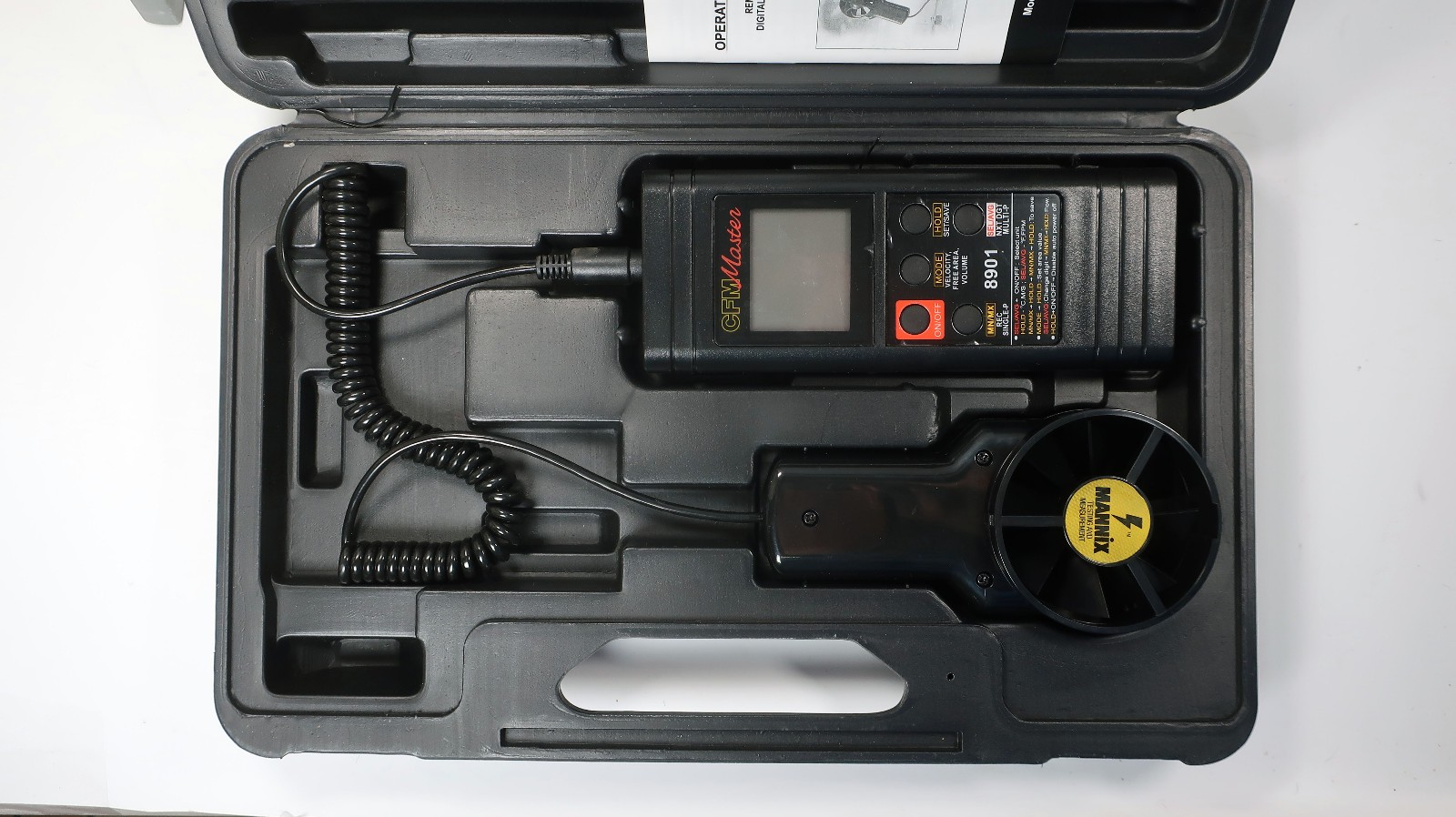 General Tools DCFM8901 Digital Two Piece Air Flow Meter with RS232 Output & Case