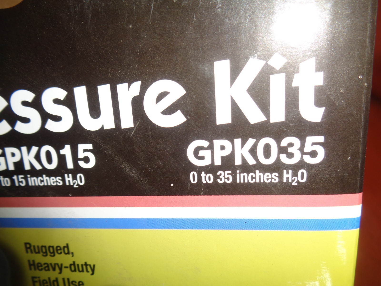 GENERAL GAS PRESSURE KIT GPK035 MEASURE NATURAL GAS OR LP – HEAVY DUTY – NEW