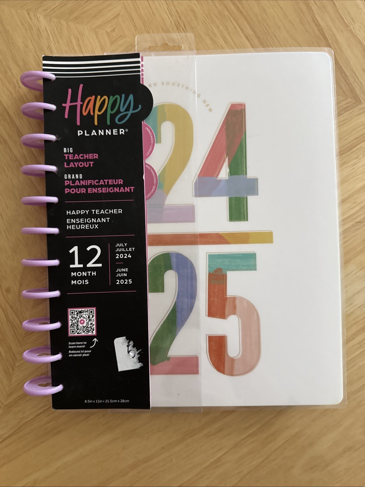 Happy Planner Big Teacher Layout 12 Months Outdated 2024-2025