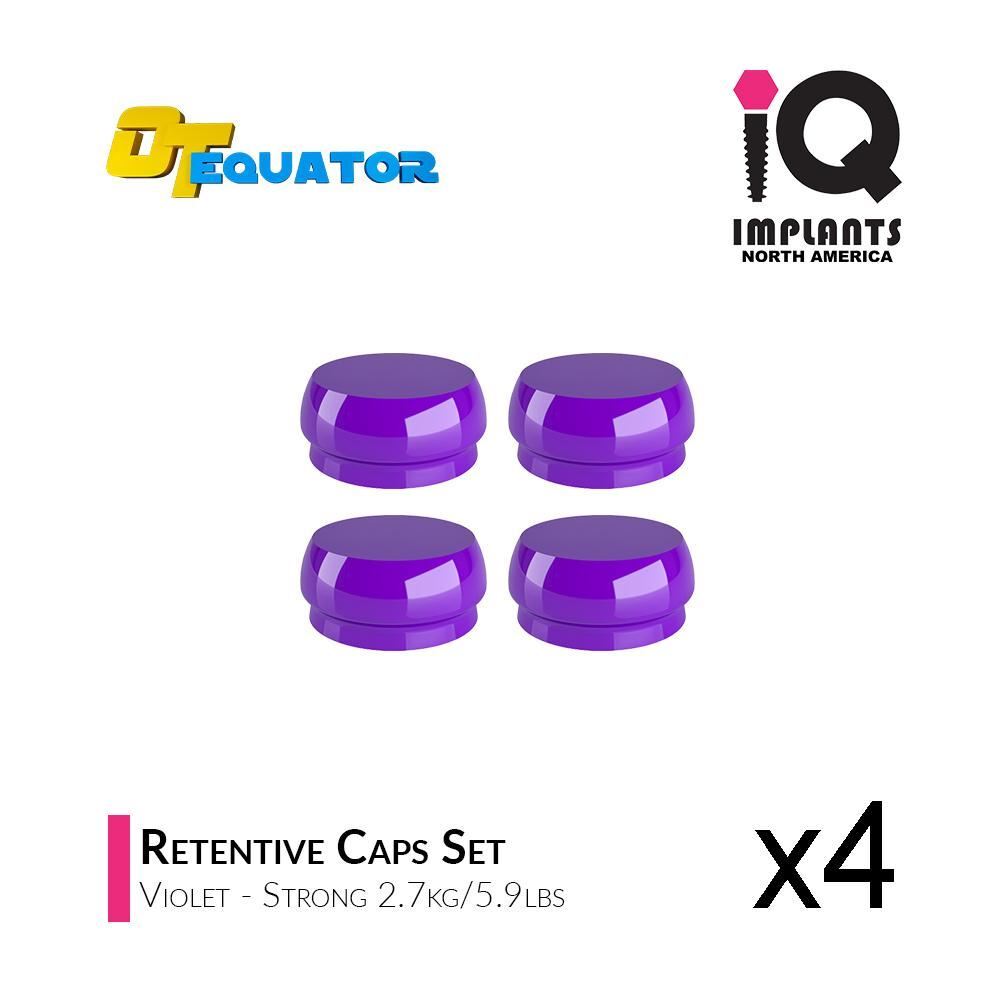IQ-Rhein EQUATOR OD Secure Replacement Caps Rigid, Violet 2.7kg/5.9lbs (4-Pack)