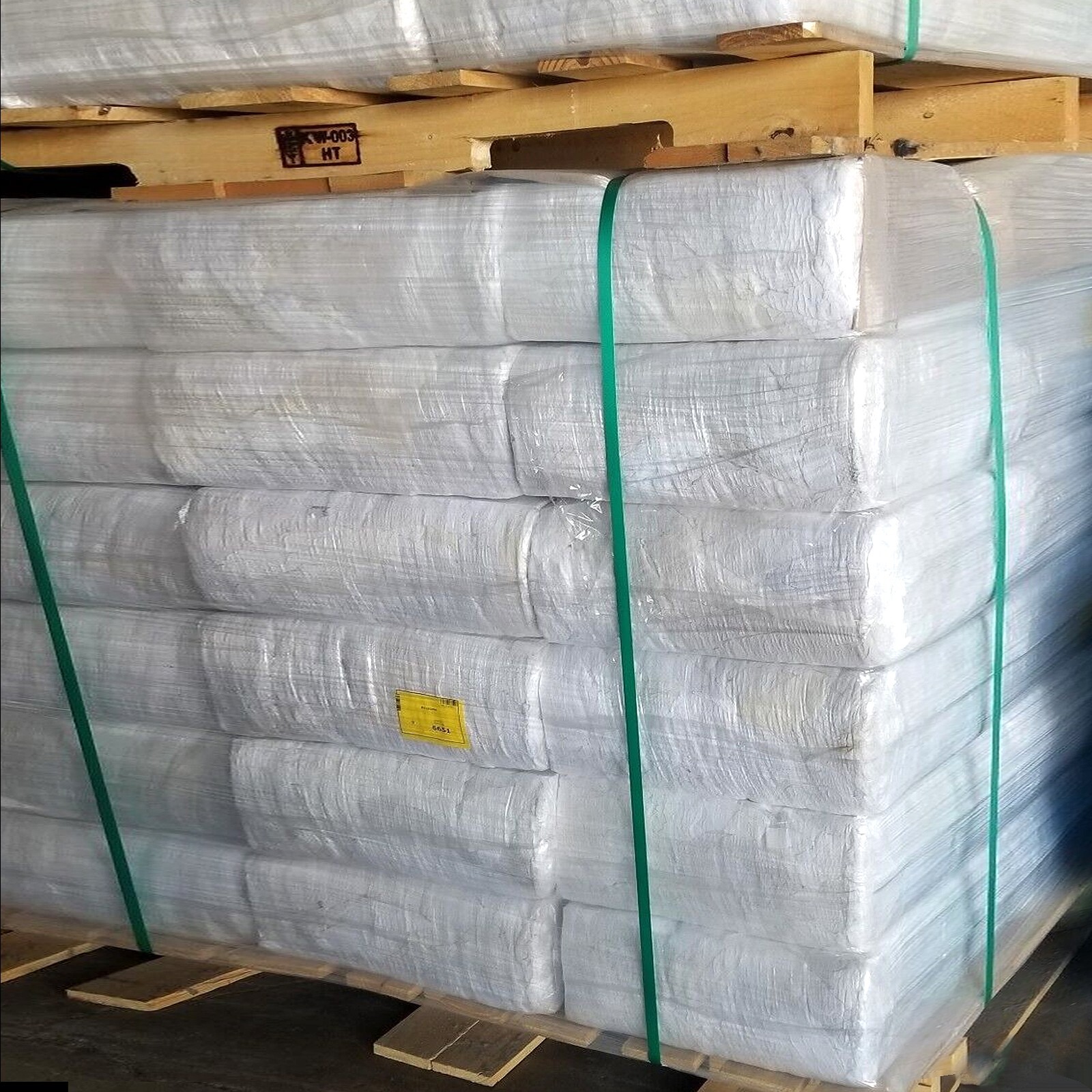 White Knit T-Shirt Cotton Rags-1000 lbs. Pallet 40×25 lbs -Multipurpose Cleaning