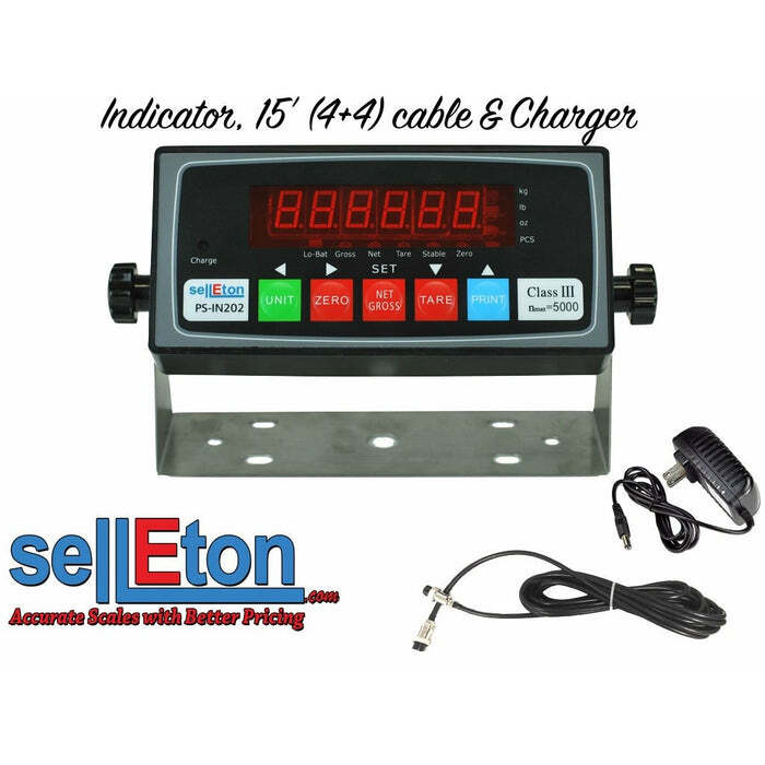 PS-IN202 LCD Scale Indicator with 4+4 Cable package